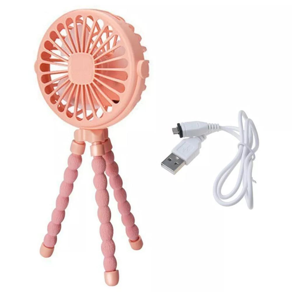 Desktop Clip On Fan Detachable 3 Speed USB Rechargeable Small Personal Fan Portable Fan for Travel Handheld Car Baby Stroller