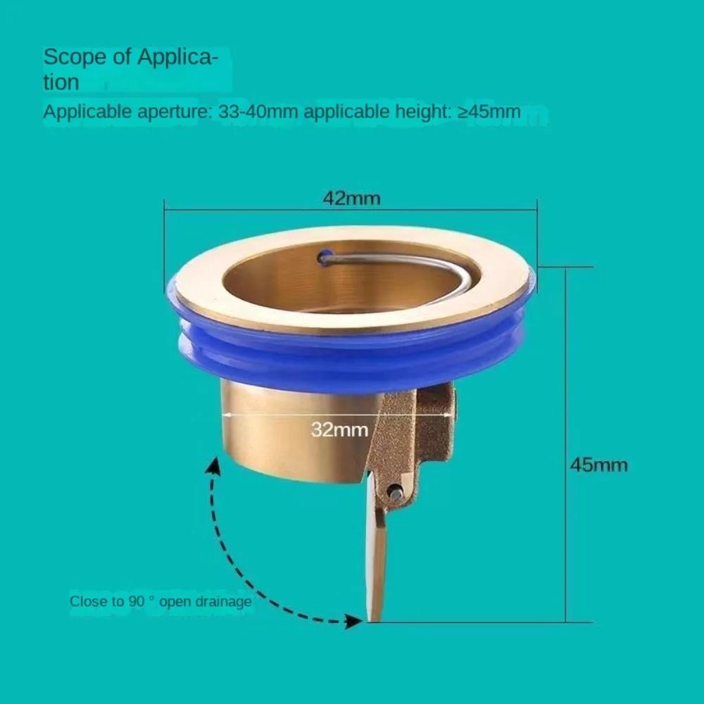 Bathroom Accessories Insect Prevention Shower Drainer One Way Valve Floor Drain Anti Odor Sewer Strainer Plug Drain Cover