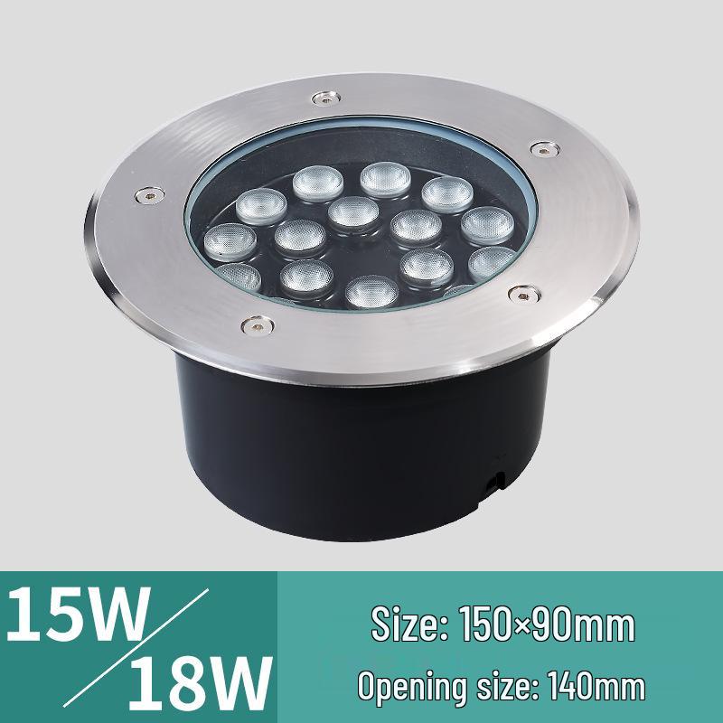Low Voltage 12V-24V Outdoor LED In-Ground Light: Waterproof, Stainless Steel for Parks and Courtyards