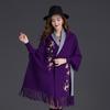 Autumn And Winter New Double-Sided Scarf Thick Warm Fashion Outdoor High Quality Comfortable Plum Embroidery Temperamental Shawl