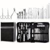Professional Stainless Steel 26pcs Set Manicure & Pedicure Kit Precision Nail Care with Travel Case with Nail Clipper Scissor