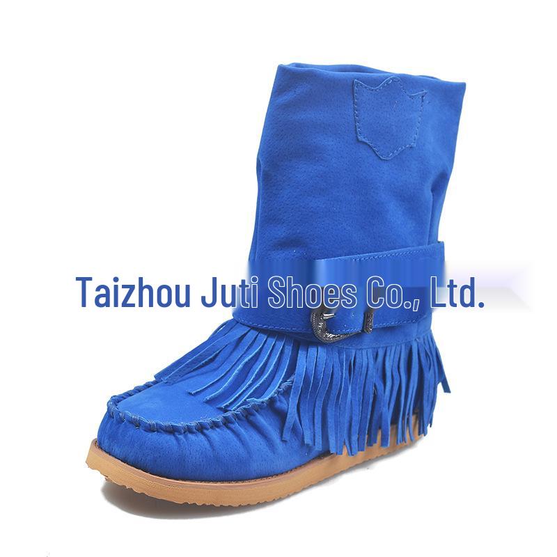 Autumn 2021 Women's Mid-Tube Flat Boots
