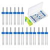 18pcs Stainless Steel Sewing Machine Twin Needles Plastic Box Three Sizes Double Needle Set Simple Double Needles