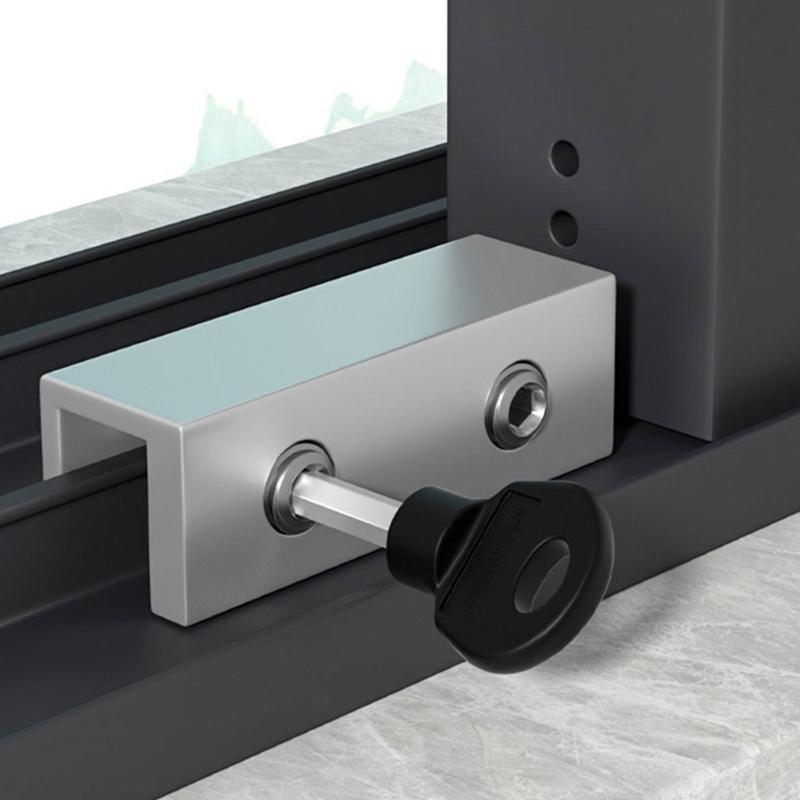 Sliding Security Window Lock with Key Adjustable Window Lock Security Window Stoppers for Patio Bedroom Home and Office