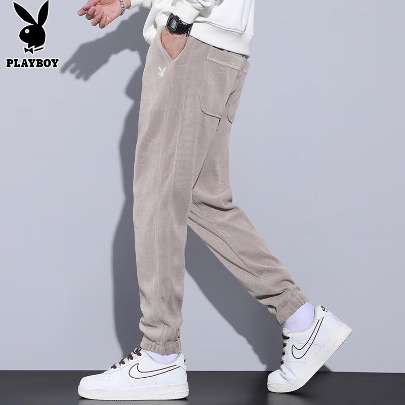 PLAYBOY Men's Corduroy Jogger Pants