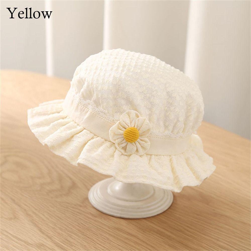 Cotton Baby Bucket Hat UV Protection Beach Cap Cute Panama Hat  Toddler