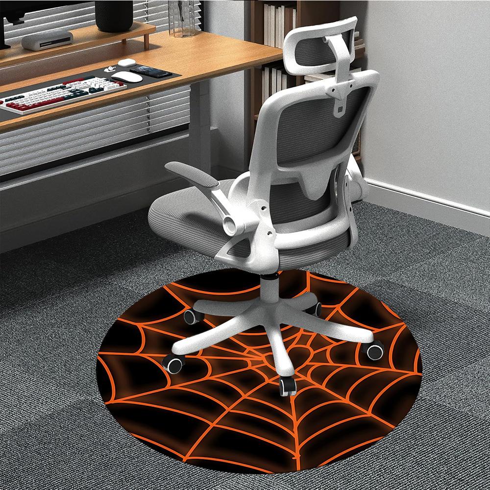 

1pc Spider Web Office Round Area Rug, Indoor Mat Suitable ForOffice, Under Office Chairs Bedroom Living Room Home Decor T152 80cm by 80cm