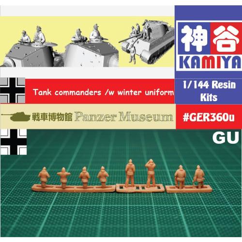 Generic 1/144 WWII German Tank Commanders/w winter coat (8 figures) Resin Kit