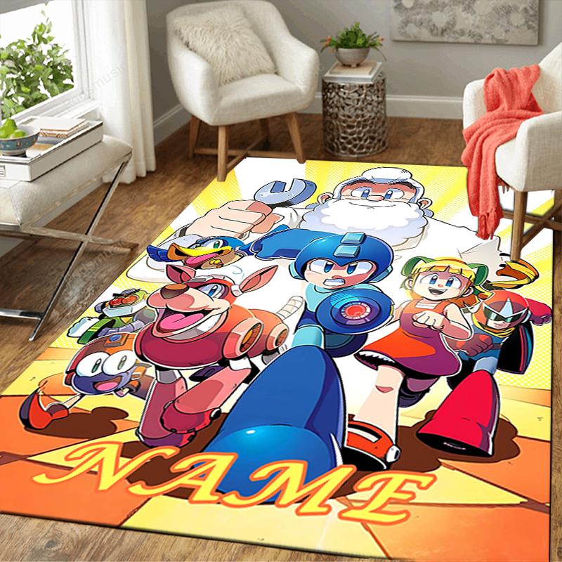 Custom 1Pc Superhero Mega Man Adventure Rug Office Carpet Indoor Outdoor Entrance Doormat Nonslip Soft And Comfortable Living Room D2915179