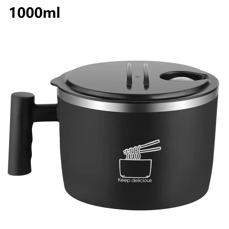 Portable Instant Noodle Bowl Multifunctional Soup Bowl Dormitory Office Available  Stainless Steel Insulated with Cover