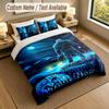 3Pcs Bedding Set Custom Name Text, 1 Sheet 2 Pillowcases Home Bed DecorFriday the 13th Jason Voorhees