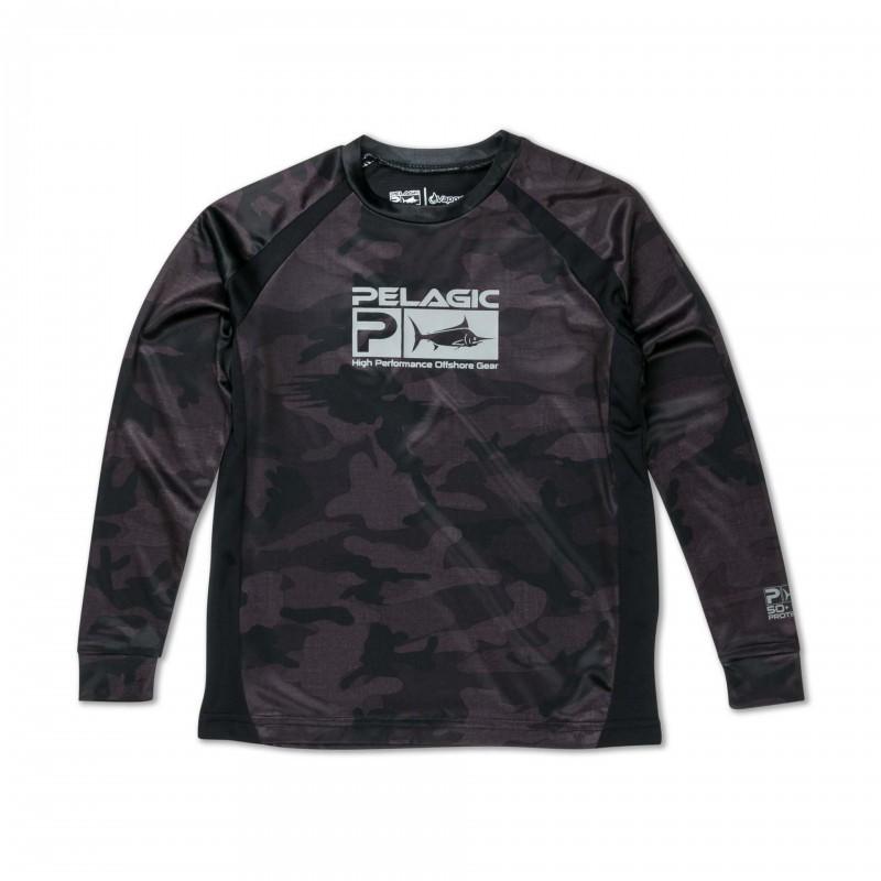 

Outdoor Sports Fishing Clothes Sunscreen Ice Silk Long Sleeves Round Neck Luya 6XL