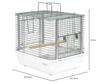 HOEI Heartful Carry Light (23.3 X 29.6 X 27.0 Cm) - Suitable for Budgies, Cockatiels, Medium-sized Parrots, and Other Birds. Silver Plated.