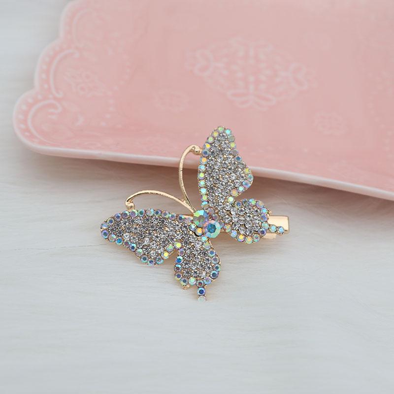 Korean Style Rhinestone Bow Hair Clip for Women