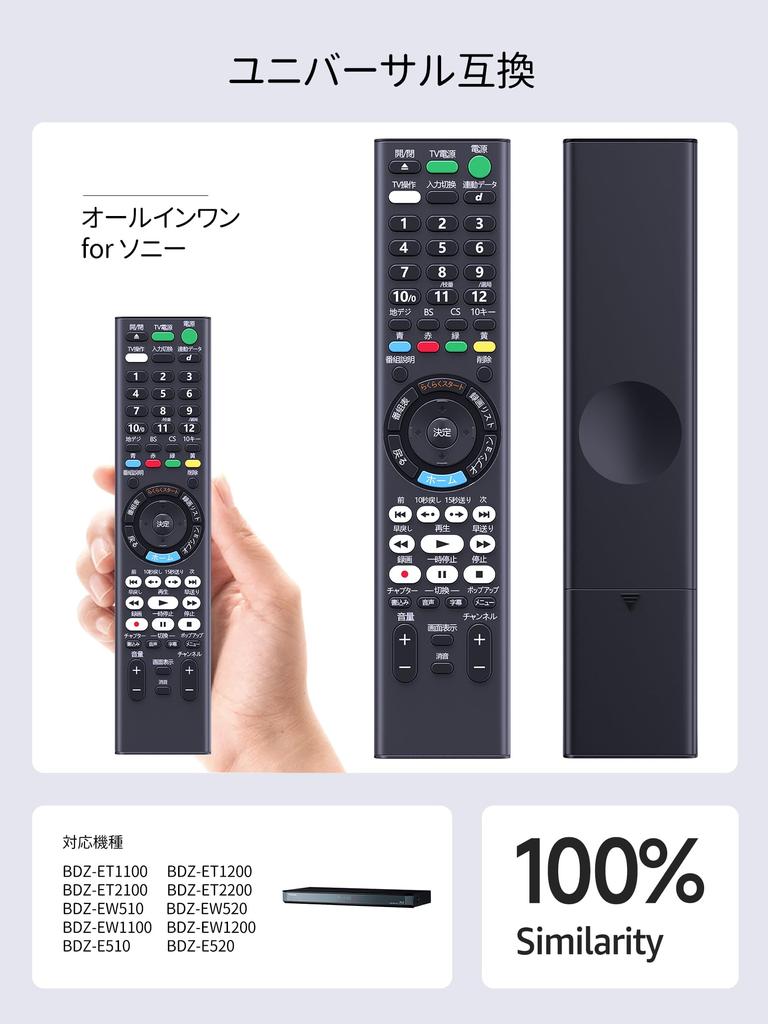 DVD Recorder Remote Control Replacement Remote Control for Sony Sony Recorder Remote Control Successor Compatible with RMT-B015N Blu-ray RMT-B015J