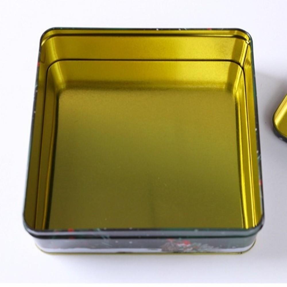 Cute Cartoon Christmas Gift Box Square Party Supplies Christmas Candy Box Christmas Decoration Tinplate Candy Storage Containers