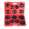 15pcs Professional Car Tool Set Cup Type Oil Filter Wrench Oil Filter Removal Set Car Repair Tools For Car Repair