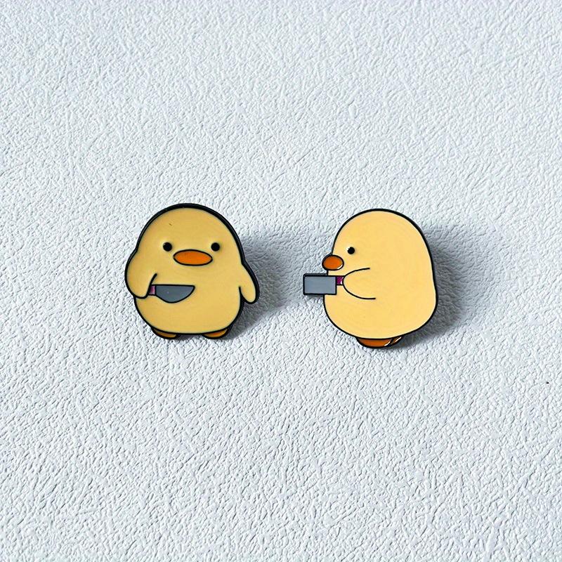 Little Yellow Duck Brooch/Badge, Cartoon Pin Buckle, Suitable for Clothing and Bag,Personalized Bag Pendant, Creative Decoration