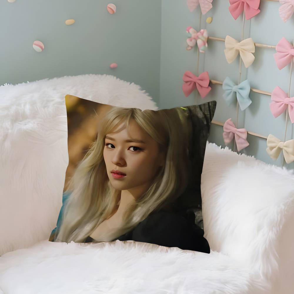 Singer JJeongyeons Case Plush Fabric Soft Pillowcase Double Sided Print Cushion Cover Household Gifts