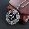 Retro Triangle Hollow Titanium Steel Pendant Necklace for Men - HC129