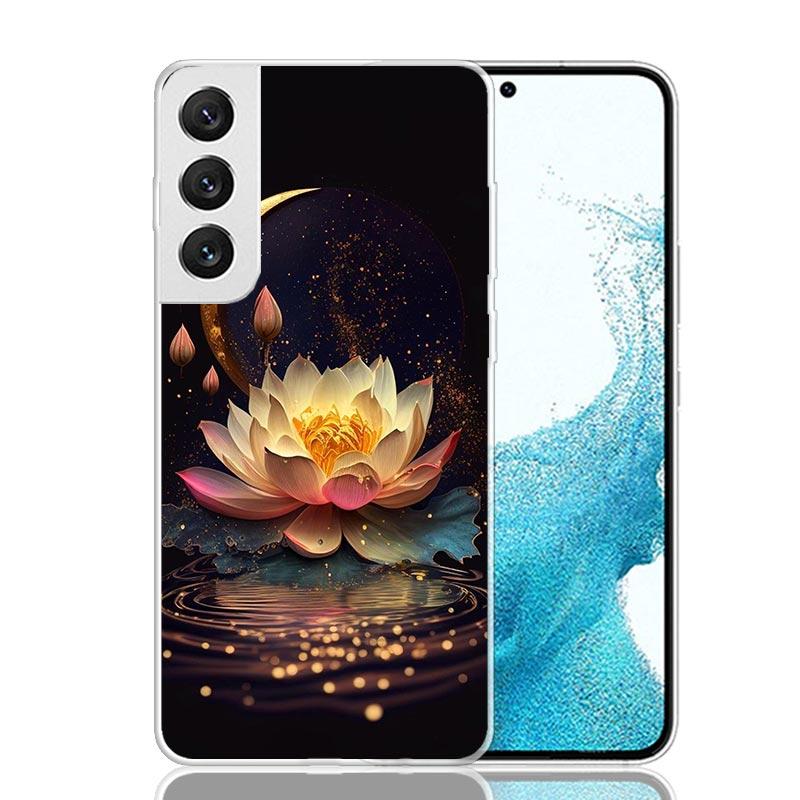 Buddhist Fire Lotus Phone Case For Samsung Galaxy S26 Ultra S23 S24 S25 Edge S20 FE S21 S22 Plus Soft Print Shell Cover Fundas G