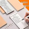 Kraft Paper Notebook with Sticky Notes: Horizontal Line, Simple Grid, Message Pads for Students