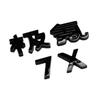 Zeekr 7X Metal Sport Black Warrior Rear Emblem Car Decal