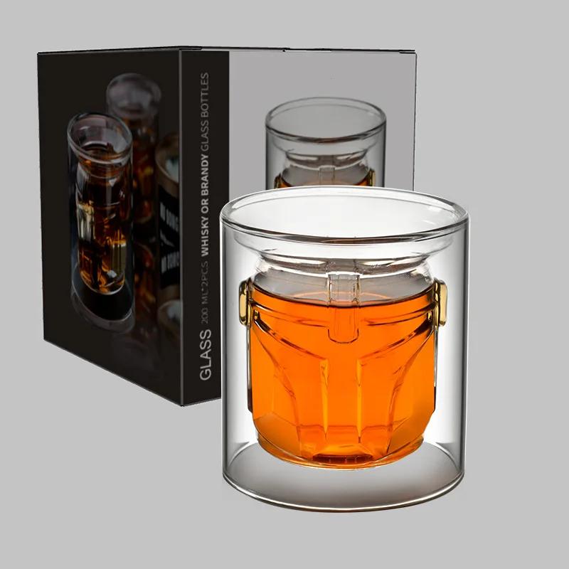 Helmet Shaped Glasses Whiskey Decanter High Borosilicate Glass Wine Bottle Creative Clear Whiskey  Wine Glasses
