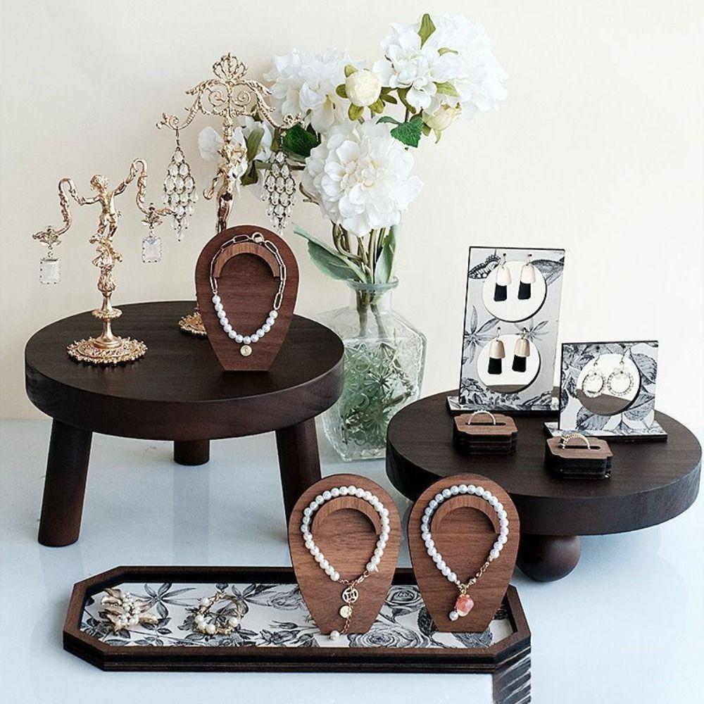 Hand Bangle Necklace Display Stand Wood Bracelet Display Rack Simple Jewelry Holder  Gift