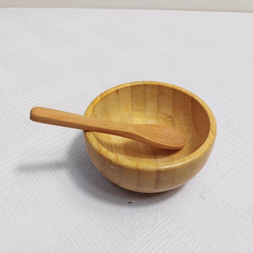 Bamboo Wood Mask Bowl Sleek Bamboo Spatula Spoon Spoon Cosmetic Mixing Tools Cosmetic Mixing