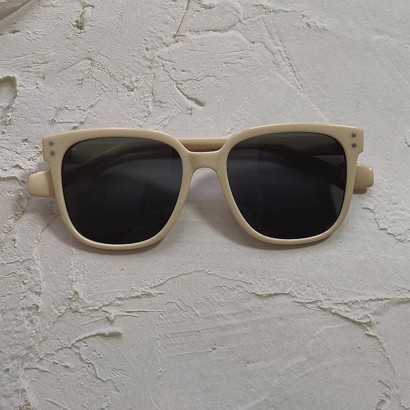 Fashion Brown Rice Nail Sunglasses Personalized Retro Box Ins Style Sunglasses Women'S Big Face Glasses Men'S Tide