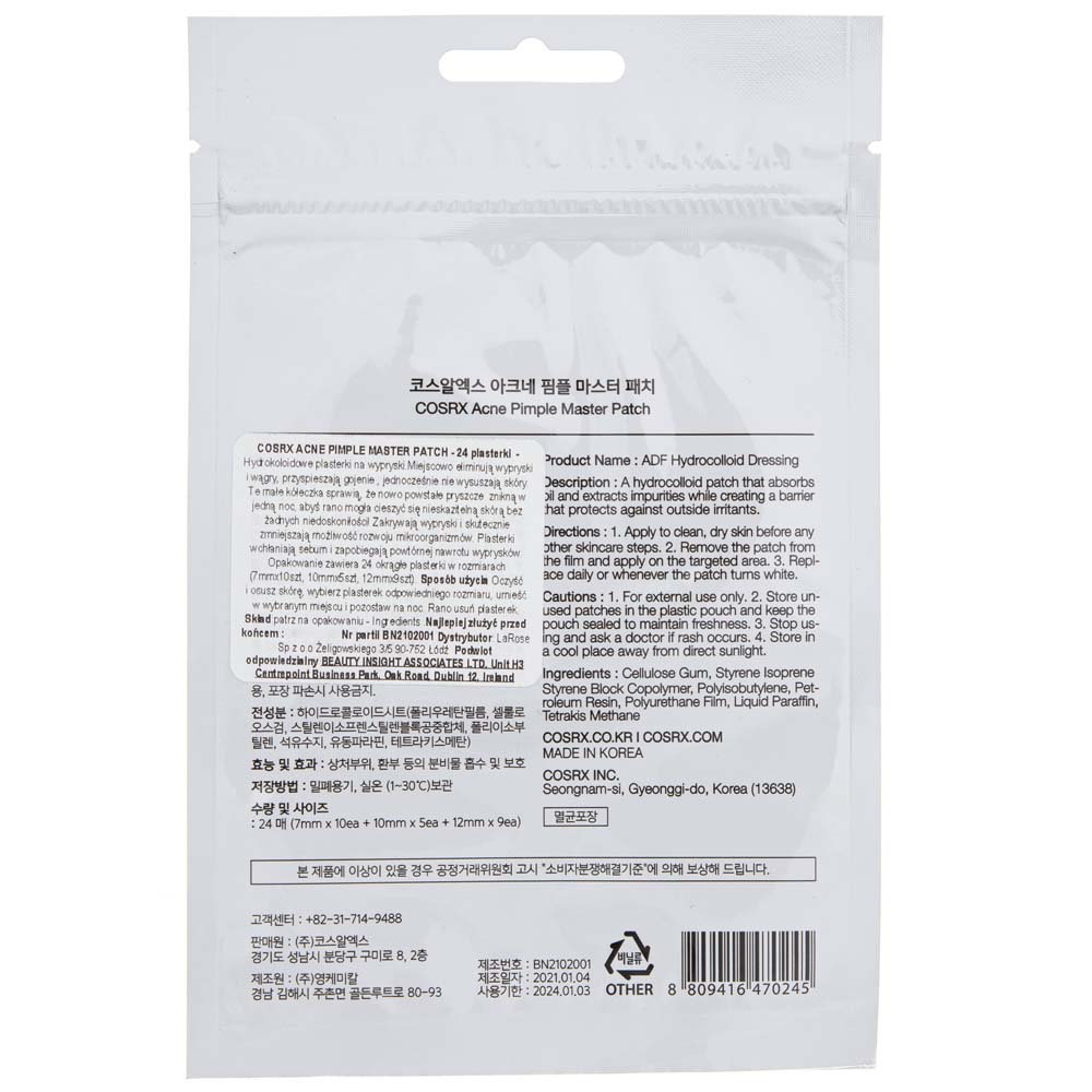 Cosrx Acne Pimple Master Patch Plasterki Na Wypryski - 24 Sztuki