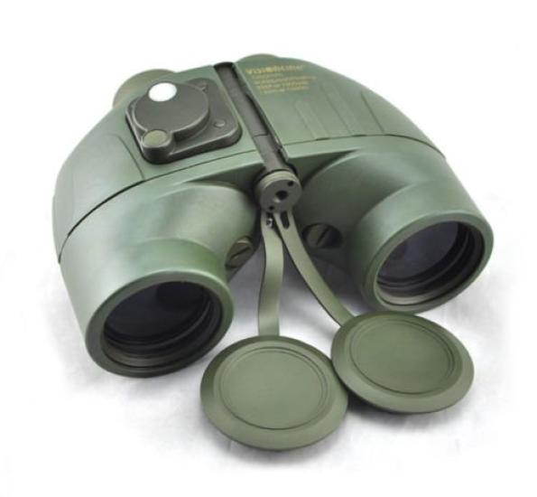 

Military 7x50 binoculars with olive green compass,