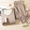 1 Stück Herbst/Winter Damen Warmes Unterwäsche-Set mit Fleece und Samt-Cardigan