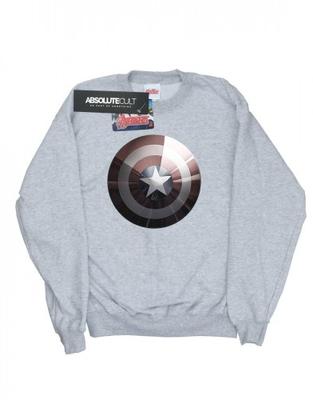 Womens/Ladies Captain America Shield Shiny Sweatshirt