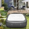 135cm Inflatable Hot Tub Cover Energy Saving Square Hot Tub Lid Outdoor Spa Pool Windproof RainThermal Cover Tub Accessories