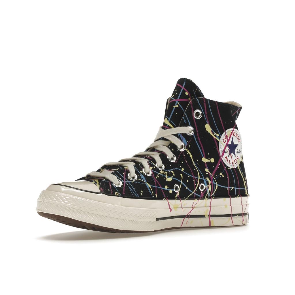 Converse Chuck 70 High Black Magenta Paint Splatter Casual Shoes 170801C