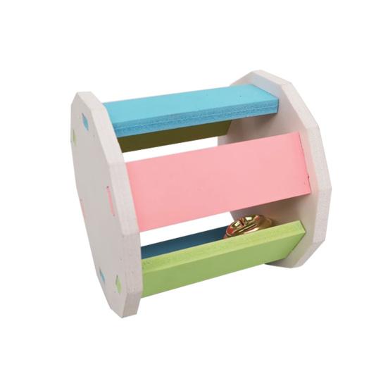 Hamster Toy DIY Exercise Training Rainbow Gerbils Rats Chinchillas Bell Roller Hamster Cage Accessories Pet Supplies