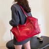 Women's Large Capacity Tote Bag  New Pu Leather Casual Commuting One Shoulder Bags Autumn Simple Versatile Ladies Handbags