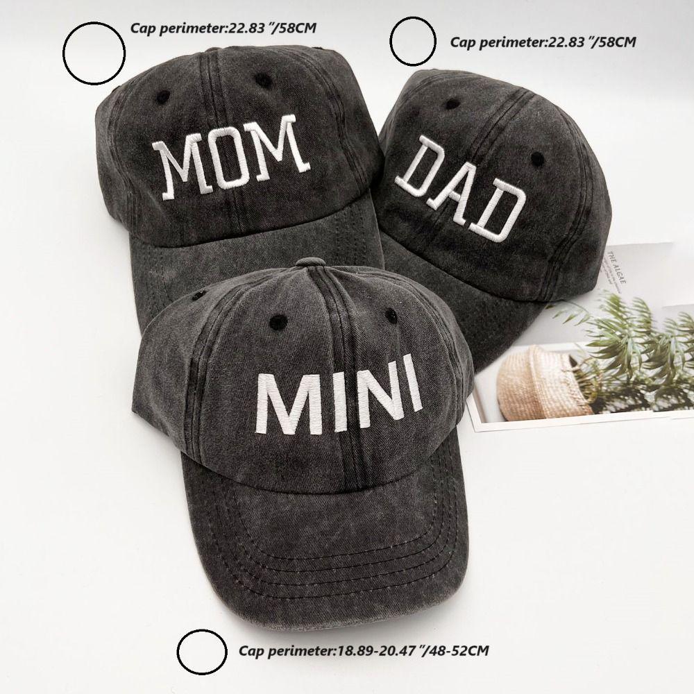 Vintage Parent-child Baseball Hats Washed Cotton Baseball Cap Fashion Outdoor Sunscreen Hats