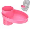 Car Seat Snack Tray, Portable Cup Holder Plate for Toys Water Glasses Accessories with Rotating Design