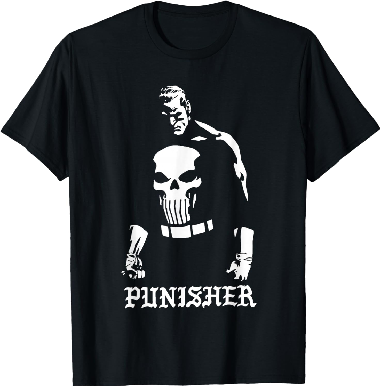 Marvel Punisher Frank Castle Shaded Vintage Portrait T-Shirt S