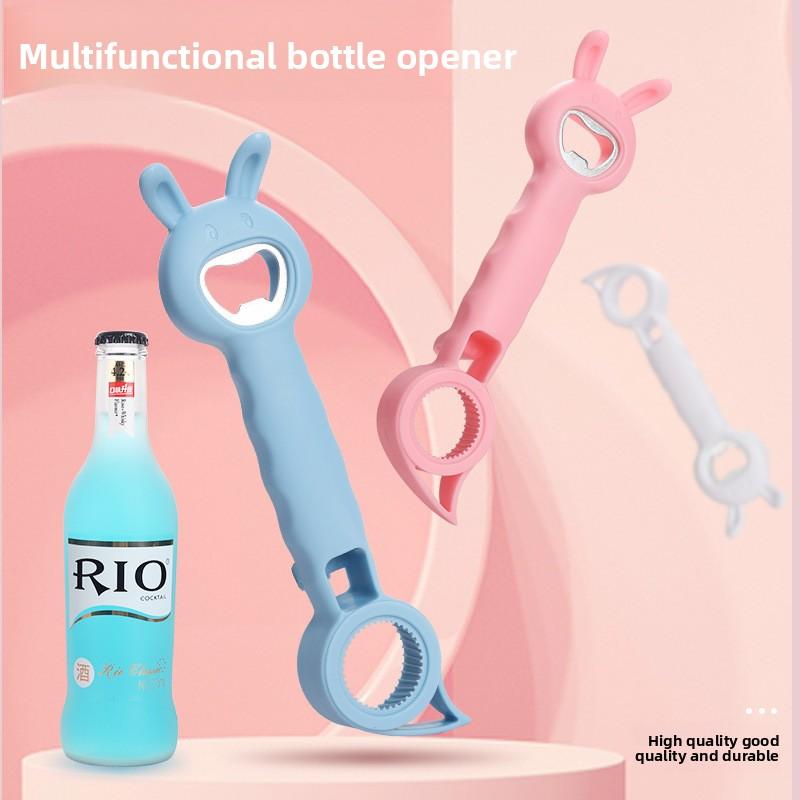 Bottle Opener, Multi-functional Beer Bottle Cap Opener, Four-in-one Multi-purpose Universal Can Opener, Creative Bottle Screwdriver