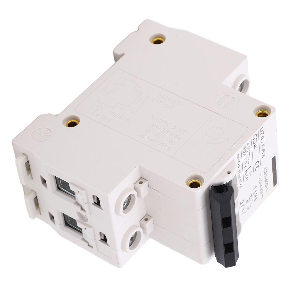 AC DC Miniature Circuit Breaker 63A 2P DIN Guide Rail Flame Retardant Circuit Breaker for Solar