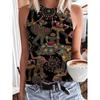 Ethnic Style 3D Printed Vest Women's Retro Streetwear