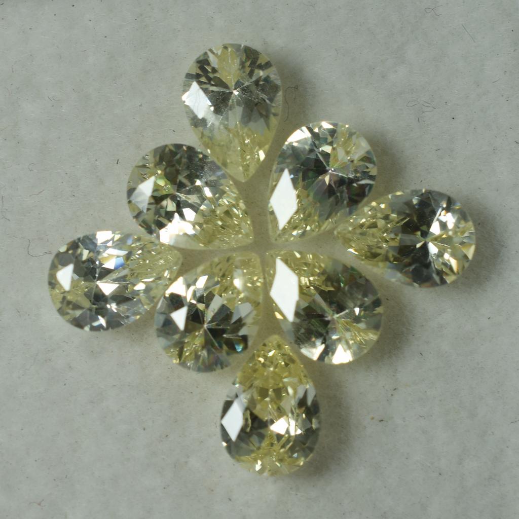 Natural Yellow SAPPHIRE Loose Gems 30 Pcs Gemstone   Lot 6X5 mm Pear Cut