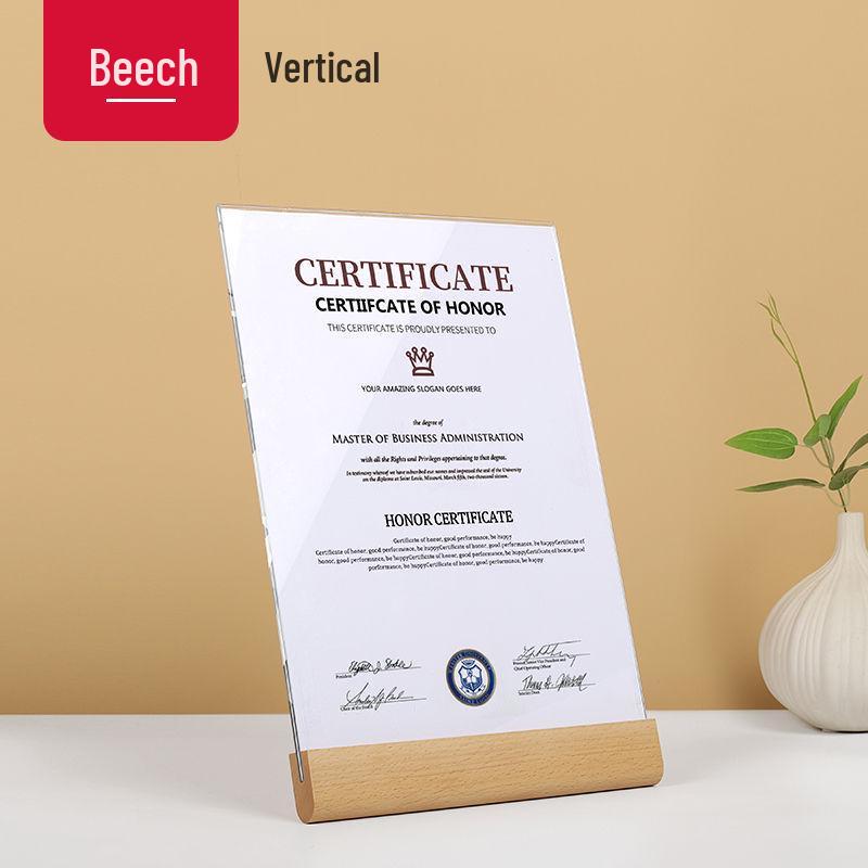 Рамка для сертификата из высококачественного хрустального стекла формата А4 для награды «Отличный сотрудник» A4【21x29.7cm】