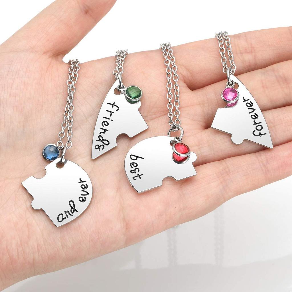 Top Plaza Collier Meilleures Amies Pour Toujours et à Jamais 3 BFF Puzzle Cœur Assorti Pendentif en Alliage Collier Bijou d'Amitié pour Sœurs, Alliage Argenté.