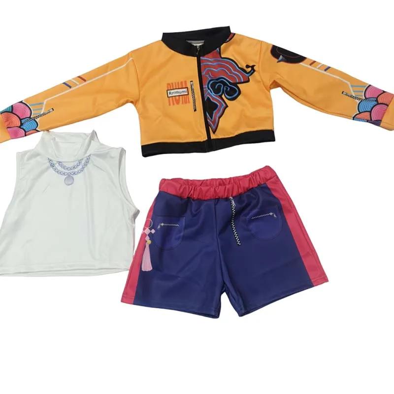 Anime K-Pop Mira Rumi Zoey Cosplay Costumes Girl Halloween Stage 3D Printed Pattern Role Play Clothes