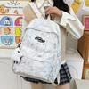 Schoolbag Dopamine Tie-dye School Bag Women's Versatile Lightweight Student Backpack Summer Fashion ins Computer Storage Backpack